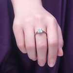 CANDICE - Cushion Solitaire Engagement Ring - Amber James Jewellery