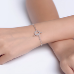 BILLIE - Simple Sterling Silver Charm Bracelet - Amber James Jewellery