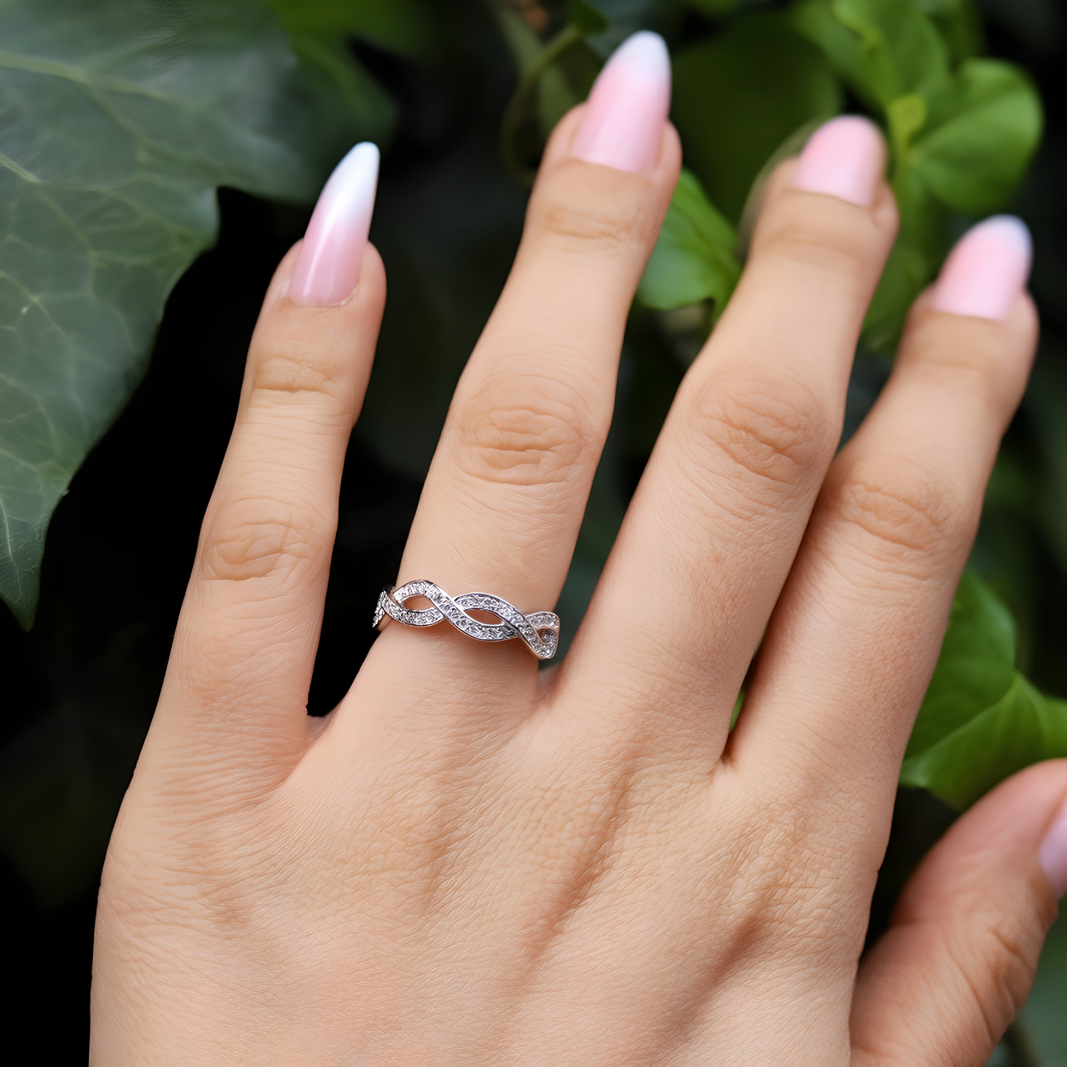 ELSIE - Sterling Silver Engagement, Promise & Infinity Ring - Amber James Jewellery