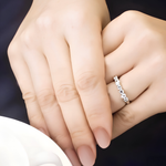 ANGELA - Sterling Silver Eternity Engagement & Wedding Ring - Amber James Jewellery