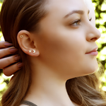 ASTRINA - Tiny CZ Moon & Star Earring, Dainty CZ Earrings, Huggie Earrings, Lobe Piercing, Cartilage Piercing, Cubic Zirconia, Minimalist Earring - Amber James Jewellery