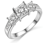 CHARLENE - New Princess  Bridal, Engagement & Wedding Band Ring - Amber James Jewellery