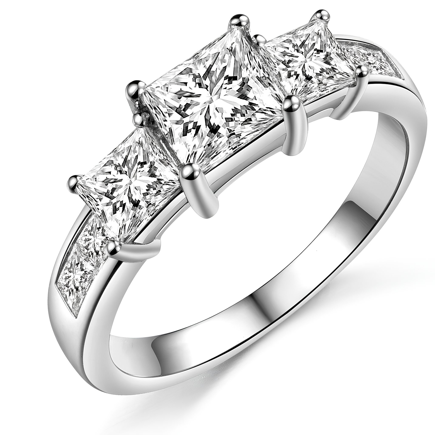 CHARLENE - New Princess  Bridal, Engagement & Wedding Band Ring - Amber James Jewellery
