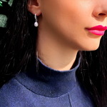 HAZEL - Sterling Silver Pearl drop earrings - Amber James Jewellery