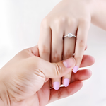 BARBARA -  Sterling Silver Asscher Solitaire Engagement & Promise Ring - Amber James Jewellery