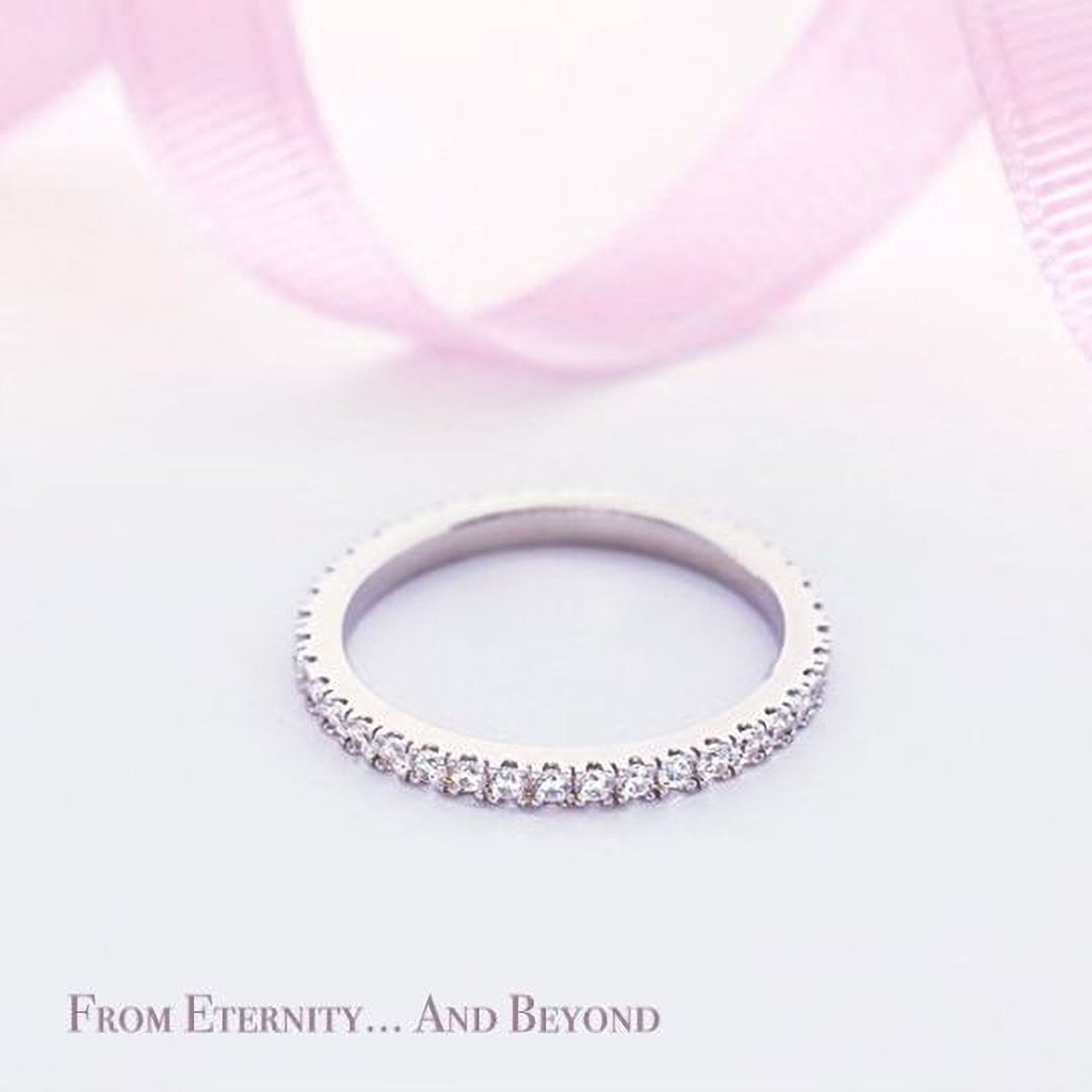kaitie - Wedding Band, Full Round Engagement Ring, Crystal Wedding Ring, Bridal Ring, Delicate Eternity Band, Full Round Bridal Band - Amber James Jewellery