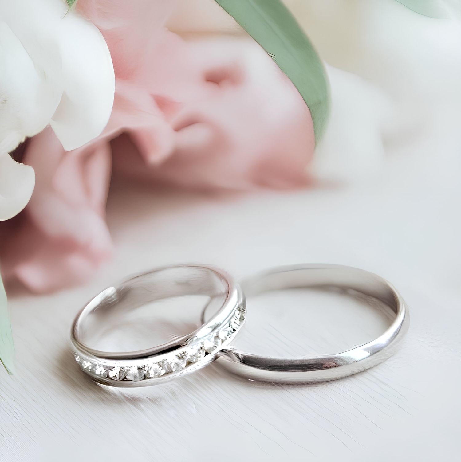 MAISIE - Sterling Silver  antique Brilliant Bridal Jewellery & Half eternity Promise band - Amber James Jewellery