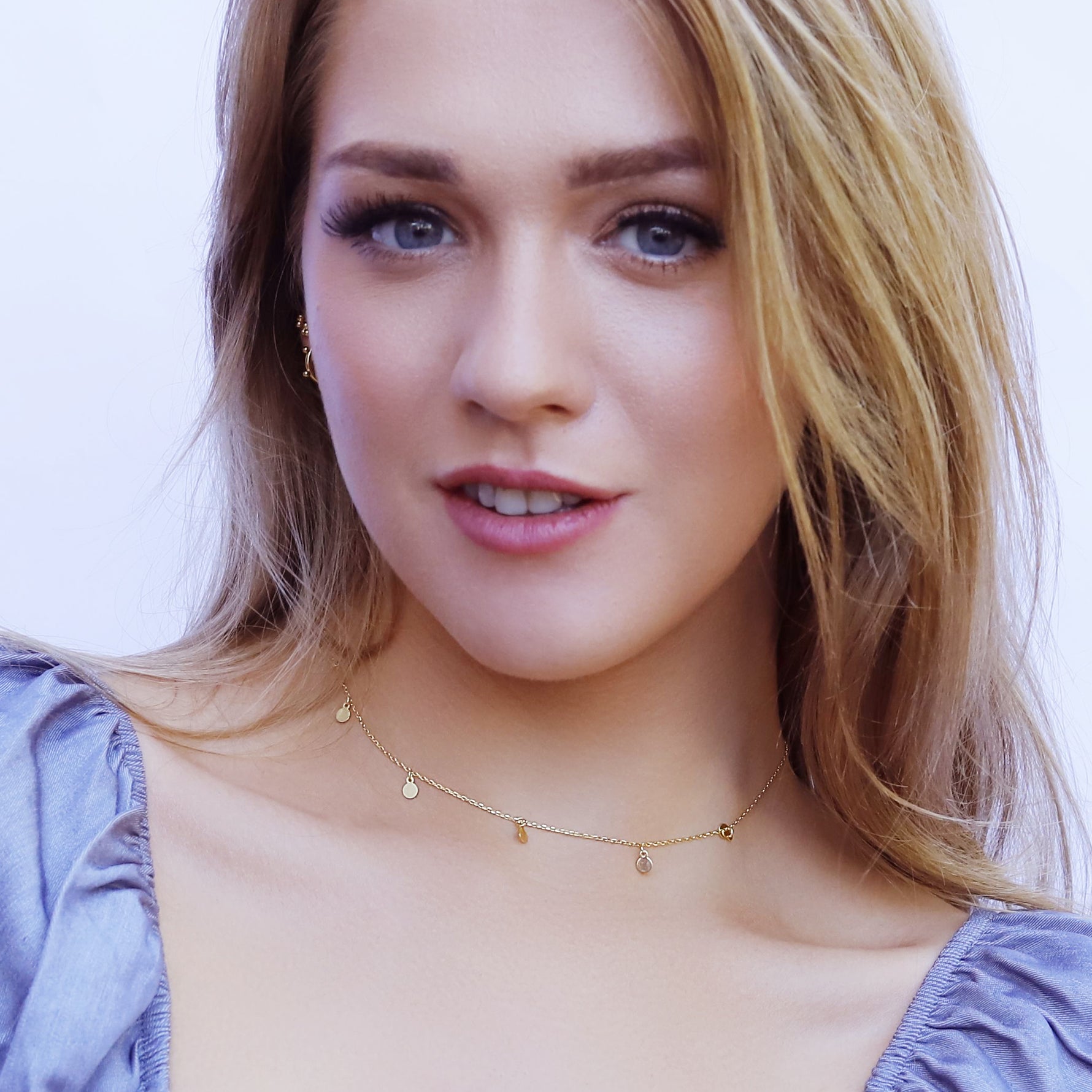 Gold on Sterling Silver Adjustable Choker Necklace Jewelry - Amber James Jewellery