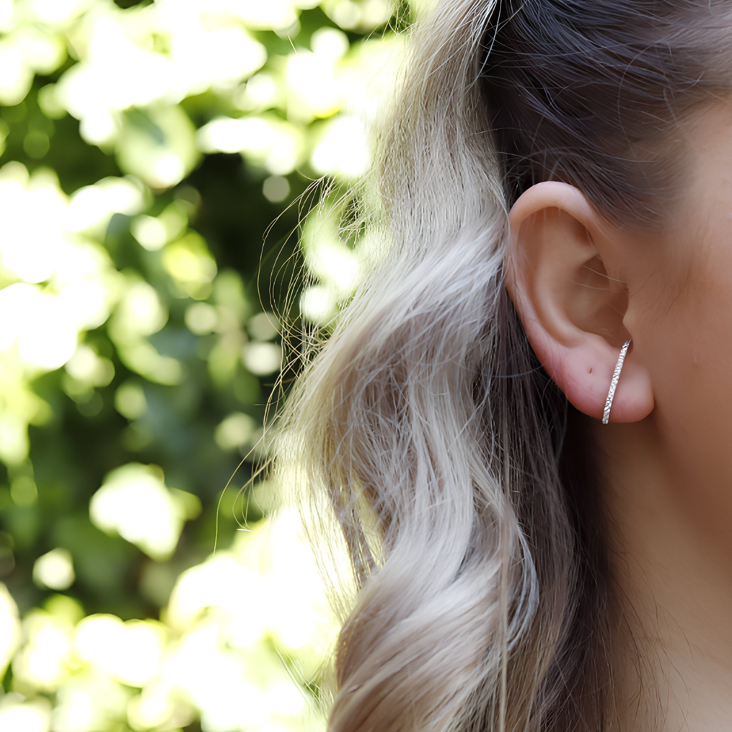 ALANDRA - Minimalist Chain Earrings - Chain Loop Earrings - Silver Chain Earrings - Dainty Earrings - Dainty Hoops - Huggie Earrings - Tiny Earrings - Amber James Jewellery
