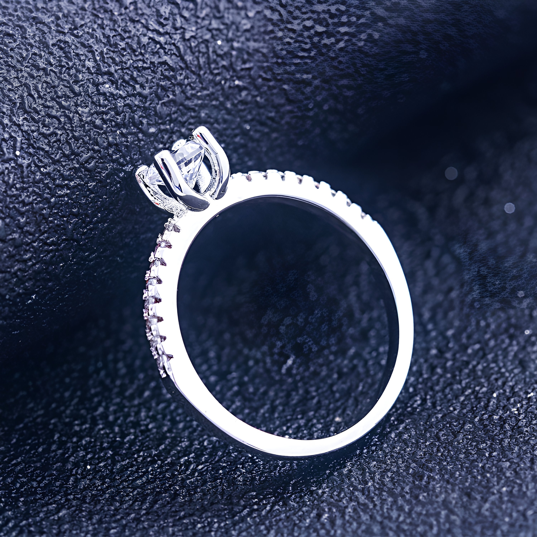 ISLA - Sterling silver Engagement Ring - Amber James Jewellery