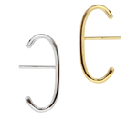 SERRENA -  Small hoop earrings • open hoop earrings • dainty hoops • silver hoops • huggie hoop earrings • Staple Bar hoops • - Amber James Jewellery