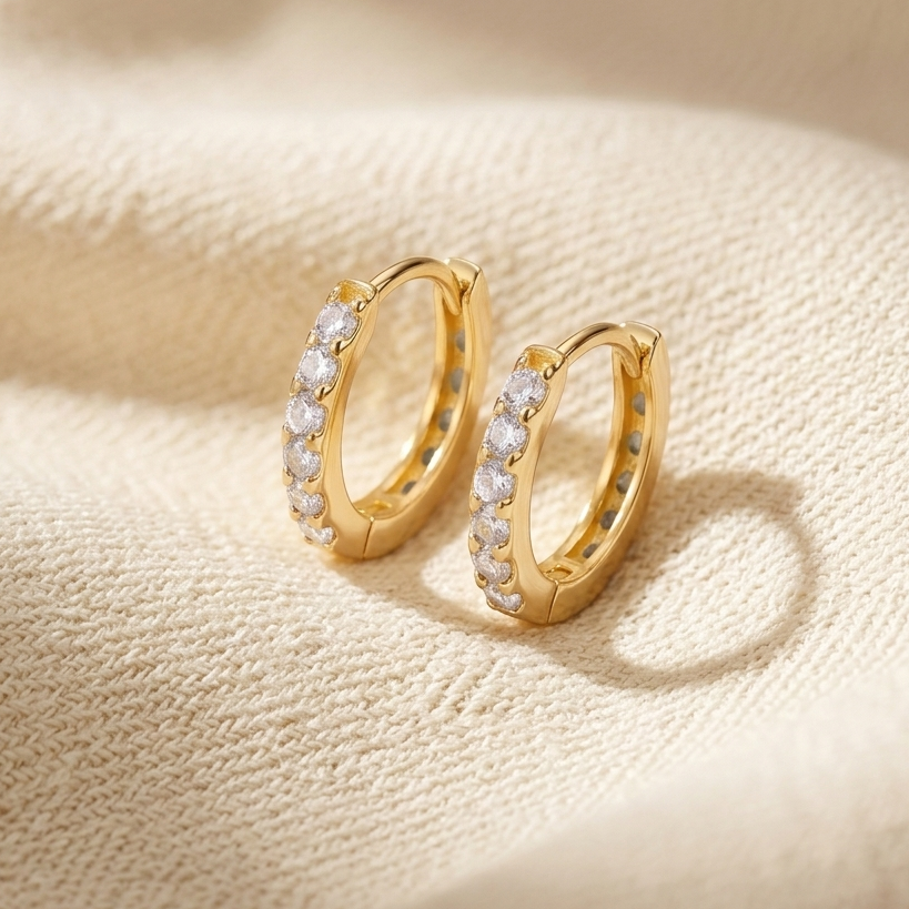 Minimalist Huggie Hoop Earrings | Dainty Hoops - Amber James Jewellery