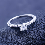 ISLA - Sterling silver Engagement Ring - Amber James Jewellery