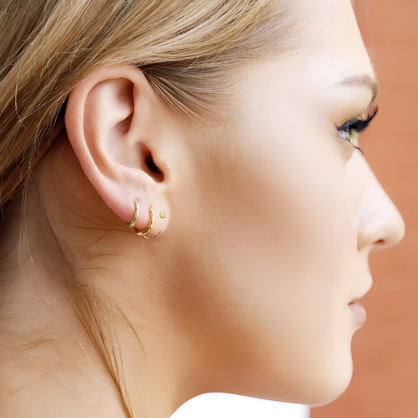 INDIA - Minimalist Huggie Hoops • small hoop earrings • open hoop earrings • dainty hoops • silver hoops • huggie hoop earrings • Ball Bar hoops • - Amber James Jewellery