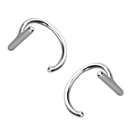 SERRENA -  Small hoop earrings • open hoop earrings • dainty hoops • silver hoops • huggie hoop earrings • Staple Bar hoops • - Amber James Jewellery