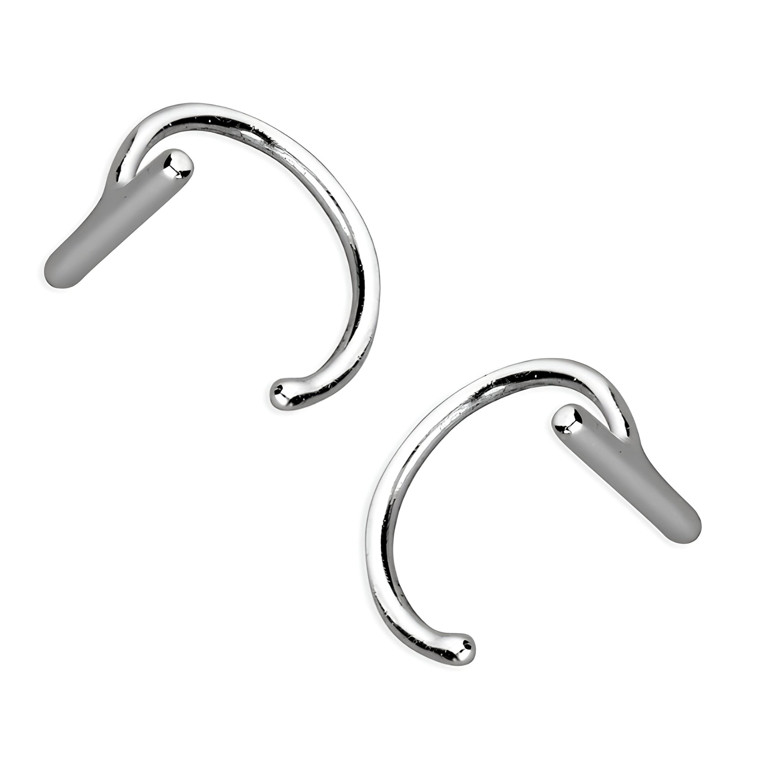 SERRENA -  Small hoop earrings • open hoop earrings • dainty hoops • silver hoops • huggie hoop earrings • Staple Bar hoops • - Amber James Jewellery