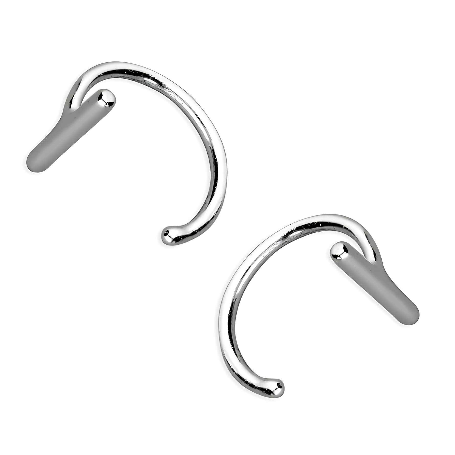 SERRENA -  Small hoop earrings • open hoop earrings • dainty hoops • silver hoops • huggie hoop earrings • Staple Bar hoops • - Amber James Jewellery