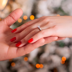QUINN - Round Floral Solitaire Engagement Ring - Amber James Jewellery
