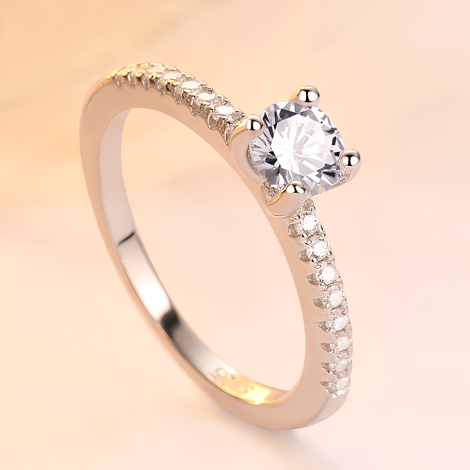 ISLA - Sterling silver Engagement Ring - Amber James Jewellery