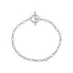 BILLIE - Simple Sterling Silver Charm Bracelet - Amber James Jewellery