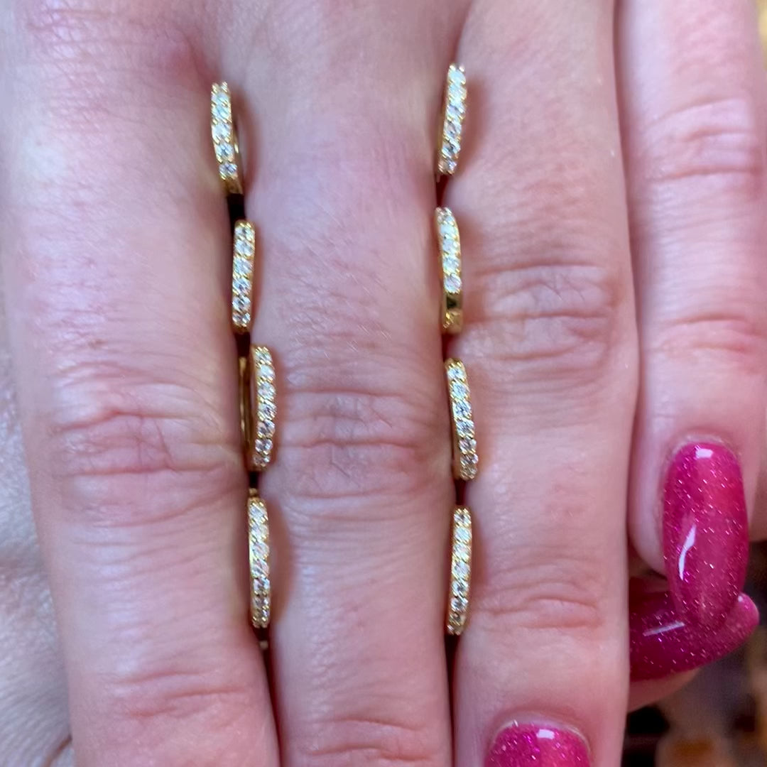 Huggie Hoop Earrings • gold conch hoop • cartilage hoop • hoop earrings • silver pave ring hoop • tragus hoop • small helix hoop