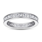 Lottie 925 Sterling Silver Princess Cut Full Eternity Ring - Amber James Jewellery