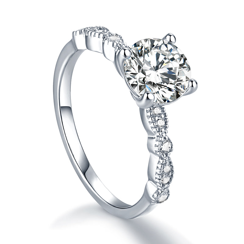Tyla 1ct Round Solitaire Engagement Ring | Sterling Silver Promise Ring - Amber James Jewellery
