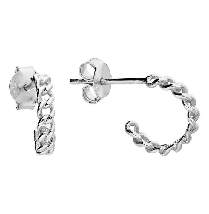 AMINA - Minimalist Huggie Hoops • small hoop earrings • open hoop earrings • dainty hoops • silver hoops • huggie hoop earrings