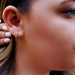 AMINA - Minimalist Huggie Hoops • small hoop earrings • open hoop earrings • dainty hoops • silver hoops • huggie hoop earrings - Amber James Jewellery