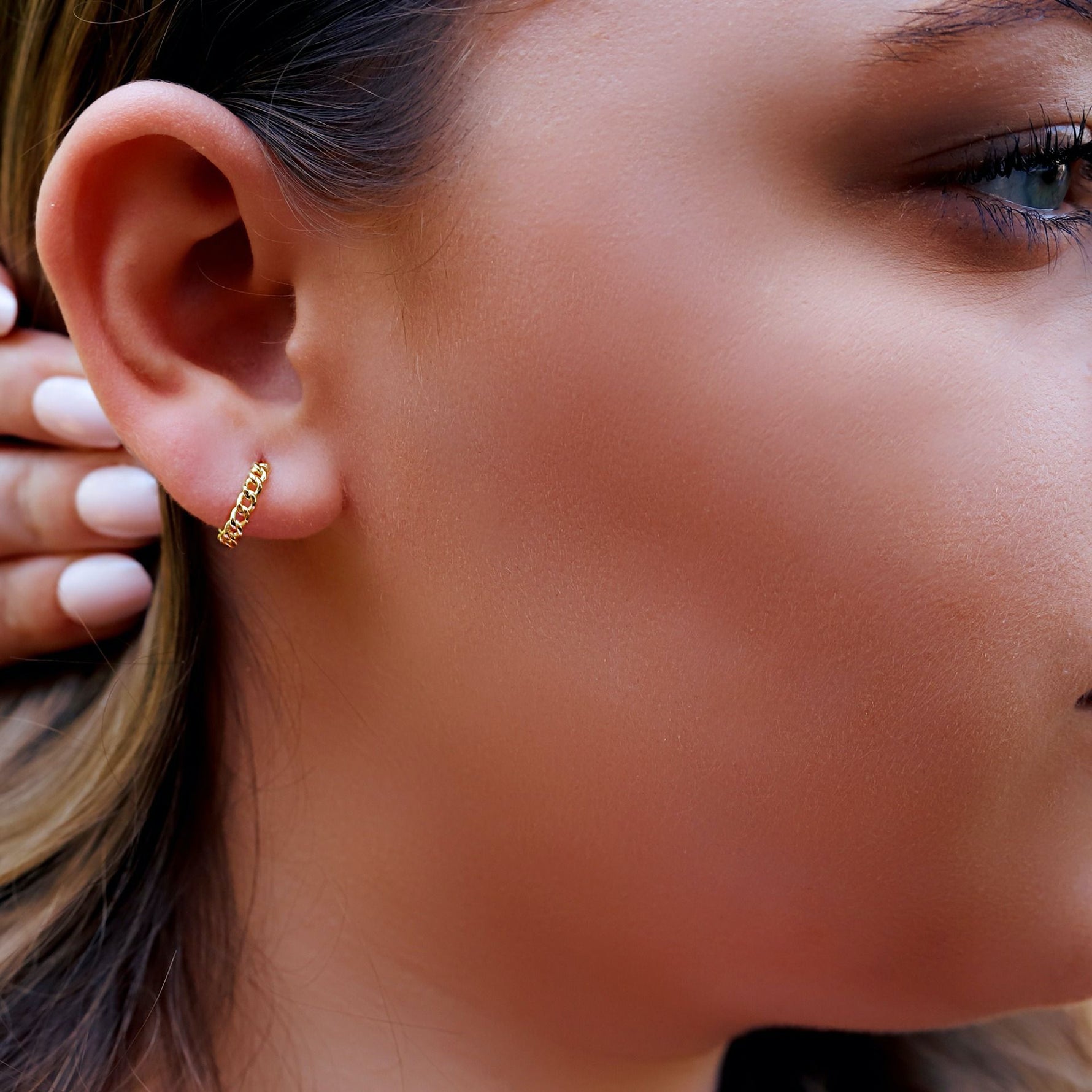 AMINA - Minimalist Huggie Hoops • small hoop earrings • open hoop earrings • dainty hoops • silver hoops • huggie hoop earrings - Amber James Jewellery