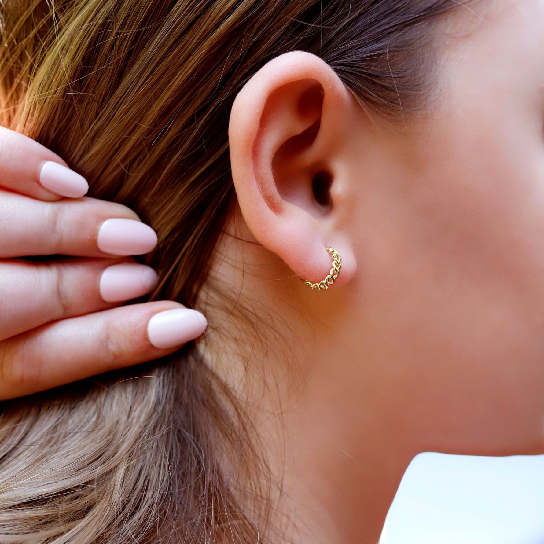AMINA - Minimalist Huggie Hoops • small hoop earrings • open hoop earrings • dainty hoops • silver hoops • huggie hoop earrings - Amber James Jewellery
