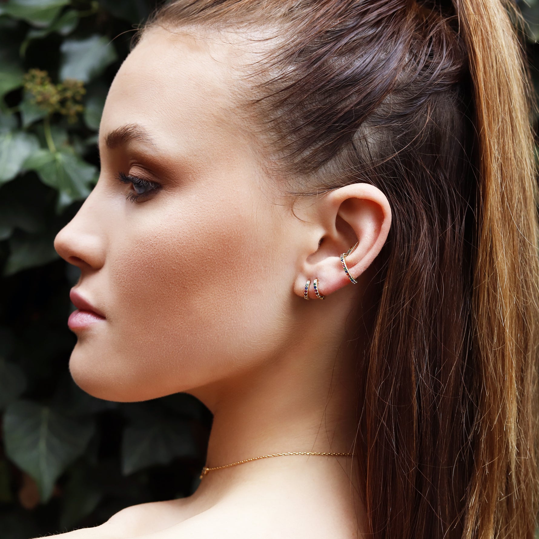 LIA - Sterling Silver Huggie Hoop Earrings - Amber James Jewellery