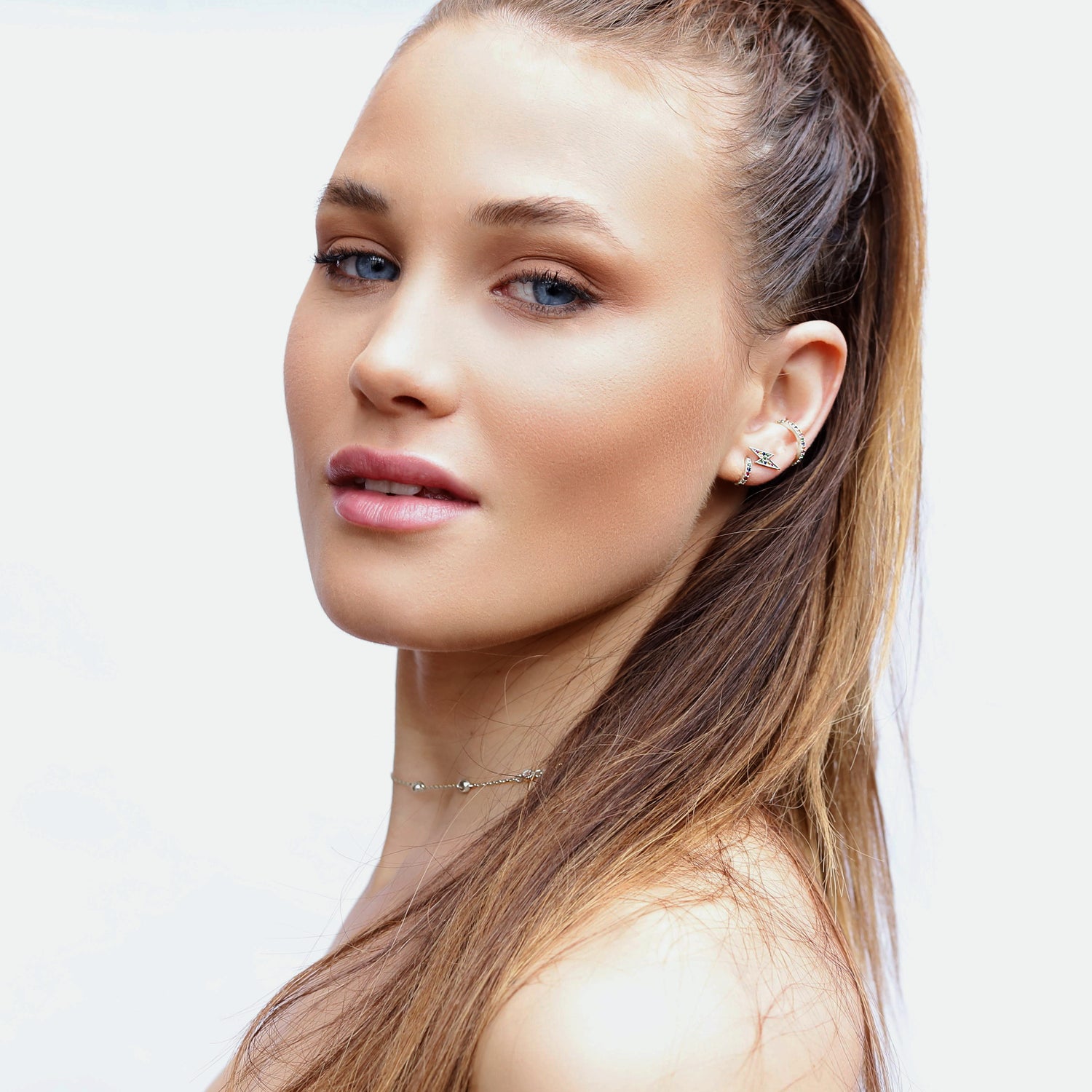 LIA - Sterling Silver Huggie Hoop Earrings - Amber James Jewellery