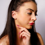 SANA - Twisted Thin Hoops | Simple Silver Hoops | Minimalist Earrings | Silver Geometric Hoops | Delicate Hoop Earring | - Amber James Jewellery
