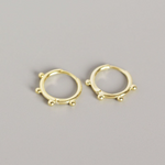 DORA - Tiny Huggie Hoop Earrings,Bead Huggie Hoop Earrings,Dainty Hoop Earrings,Dainty Tiny Huggies, 18K Gold Plated Hoops,Sterling Silver Huggies - Amber James Jewellery