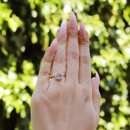 Fernoa - Sterling Silver Rings | Circle Ring | Open Circle Ring | Contemporary Sterling Silver Ring | Silver Jewellery UK - Amber James Jewellery