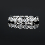 Micandra - 925 Sterling Silver Bubble Wedding Eternity Ring Band with Cubic Zirconia Stone - Amber James Jewellery