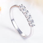 Fiona - Sterling Silver Engagement Ring | Promise Ring for women | Anniversary | Infinity Ring in US UK size | High Quality! - Amber James Jewellery