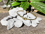 BEATRICE - Sterling Silver Gold Knot Tie Bangle Bracelet (Adjustable) for women. - Amber James Jewellery