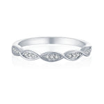 MARIA - Sterling Silver Engagement & Wave Eternity ring - Amber James Jewellery