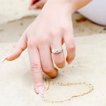 ZOE - Sterling Silver Round 3 Stone Engagement & Promise Ring - Amber James Jewellery