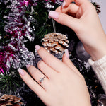 BARBARA -  Sterling Silver Asscher Solitaire Engagement & Promise Ring - Amber James Jewellery