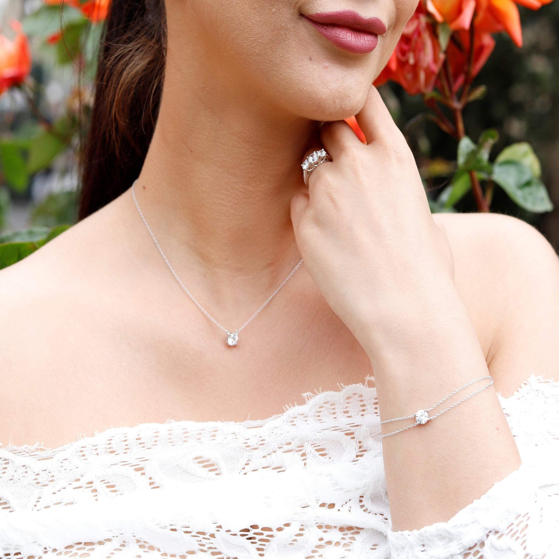 CHELSEA - Sterling Silver Round Solitaire Set - Amber James Jewellery