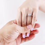 BARBARA -  Sterling Silver Asscher Solitaire Engagement & Promise Ring - Amber James Jewellery