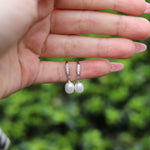 HAZEL - Sterling Silver Pearl drop earrings - Amber James Jewellery