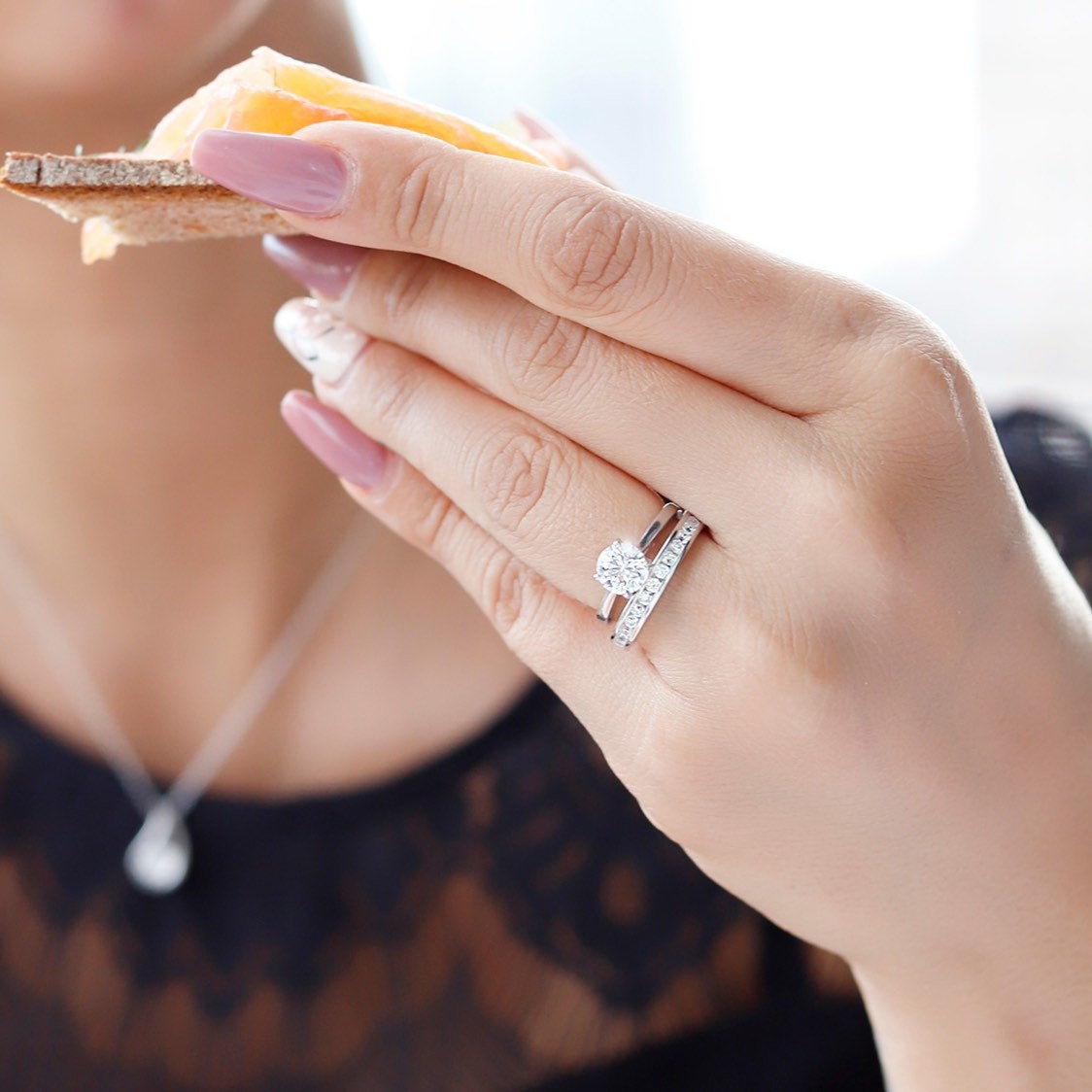ELSA - Sterling Silver Simulated Diamond Eternity Engagement & Wedding Rings - Amber James Jewellery