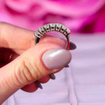 ANGELA - Sterling Silver Eternity Engagement & Wedding Ring - Amber James Jewellery