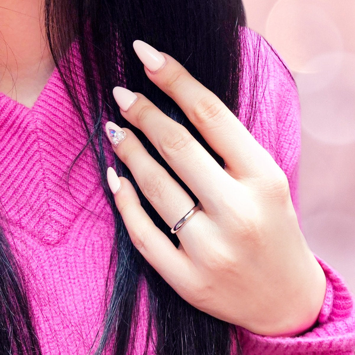 MAISIE - Sterling Silver  antique Brilliant Bridal Jewellery & Half eternity Promise band - Amber James Jewellery