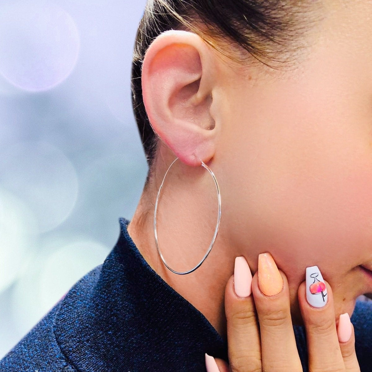 IQRA - Sterling Silver Huggie Hoop Earrings - Amber James Jewellery