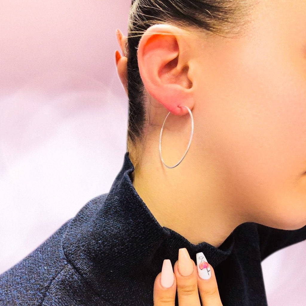 IQRA - Sterling Silver Huggie Hoop Earrings